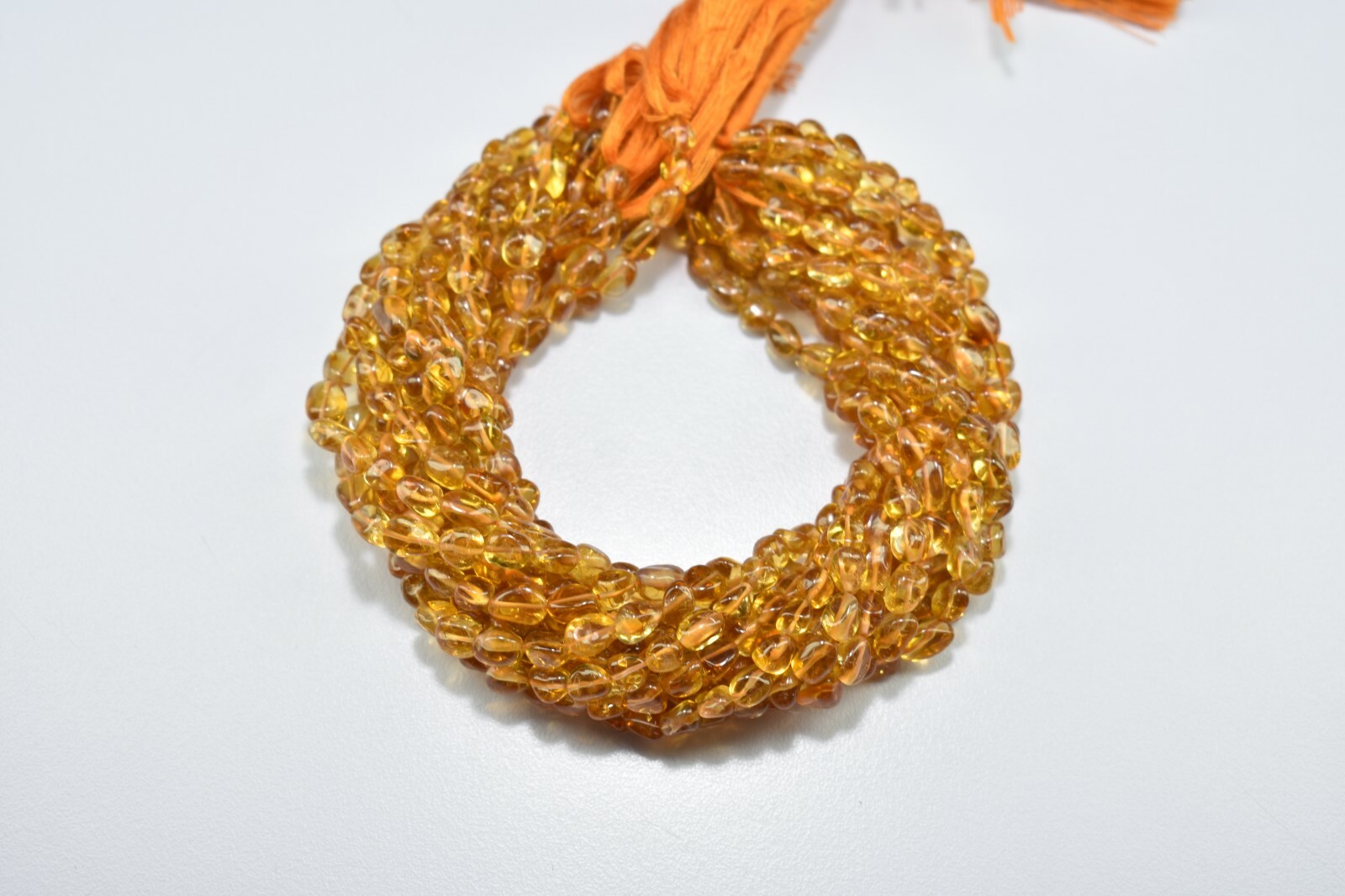AAA Natural Citrine Smooth Nugget Gemstone Beads 10″ 1 Strand 4.5X5.5-5X7.5mm