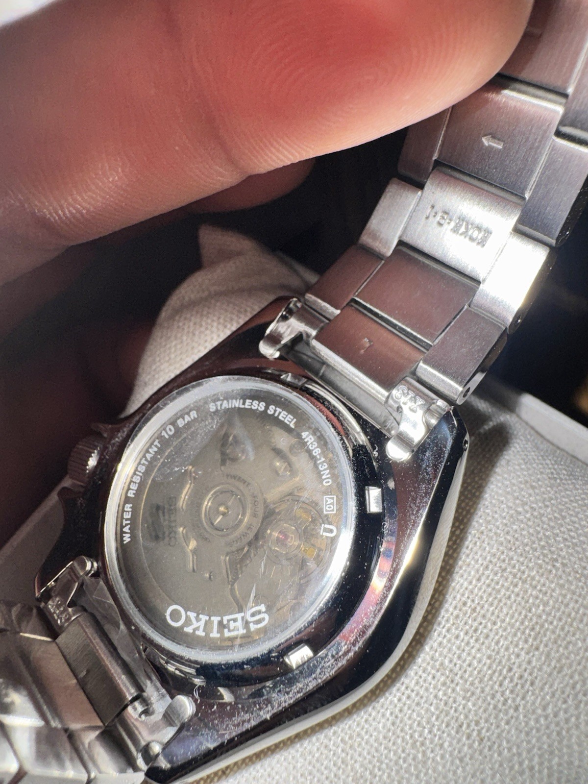 Seiko 5 Sports Automatic Diver Watch Brown Dial Steel Bracelet 100m Day/Date