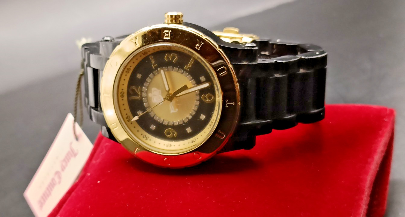 Rare Vintage JUICY COUTURE Chunky Plastic Bracelet Quartz Watch-Boxed & Working