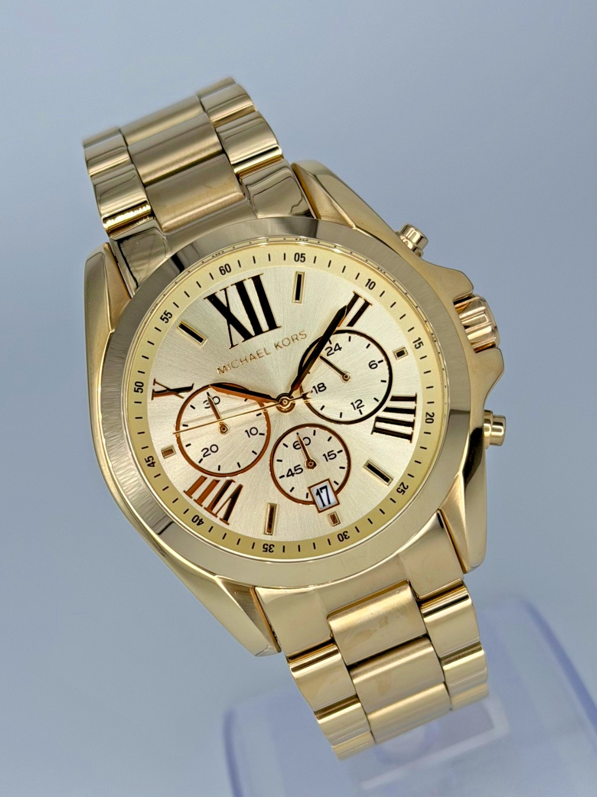 MICHAEL KORS Bradshaw MK5605 Unisex Chronograph 40mm Case Gold Analog Wristwatch