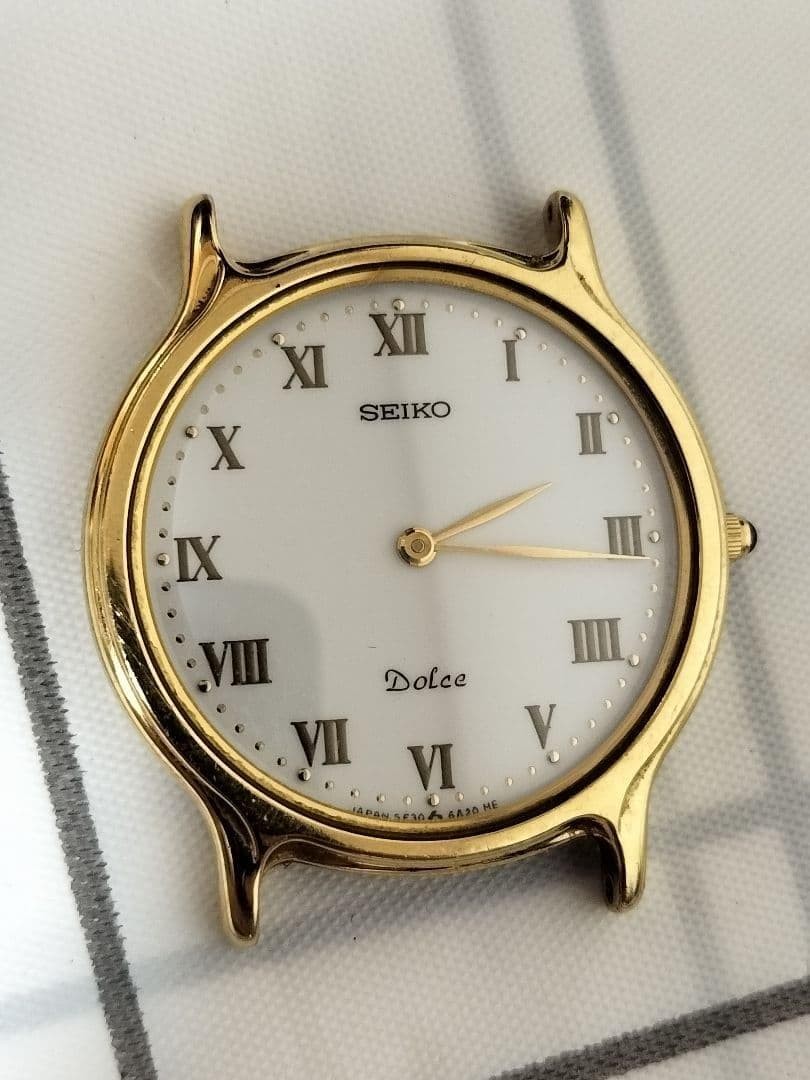 Excellent condition SEIKO Dolce 5E30-6A20 18K gold watch 【From Japan】