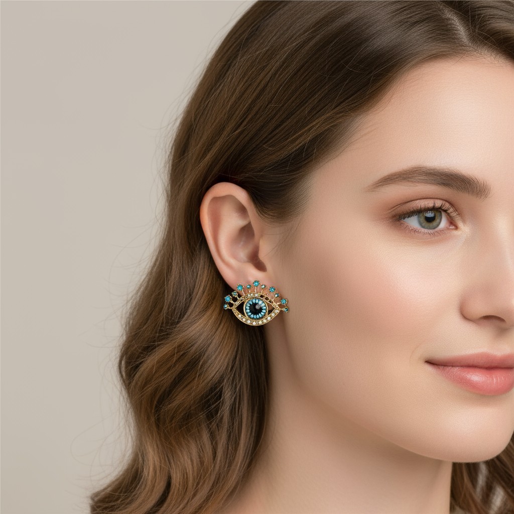 Us Seller Betsey Johnson Eye Stud Earrings