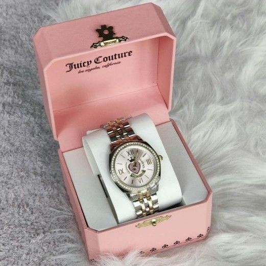Juicy Couture Women’s Watch Pave Set Jubilee Bracelet Sparkling Quartz Watch Cut