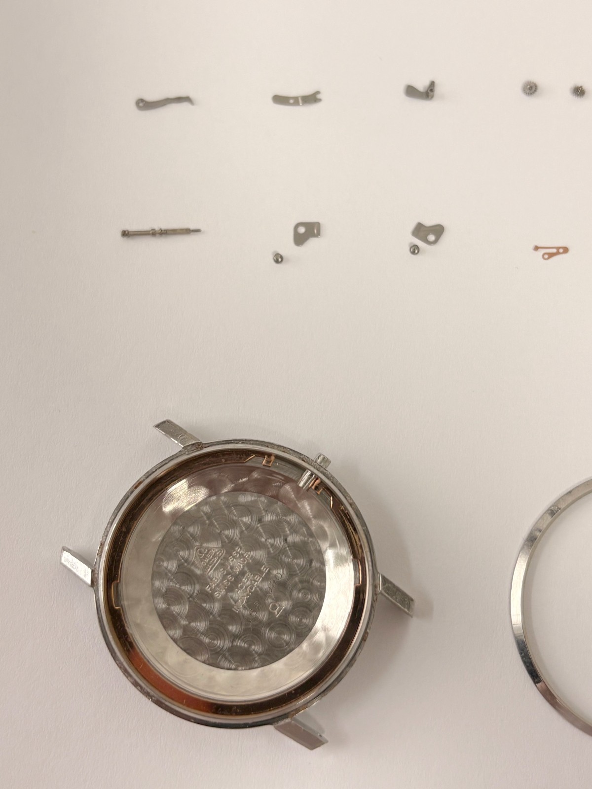Omega Cal 552 Watch Parts Movement Case 165.020 Dial Fork Wheel Spring Bridge 3
