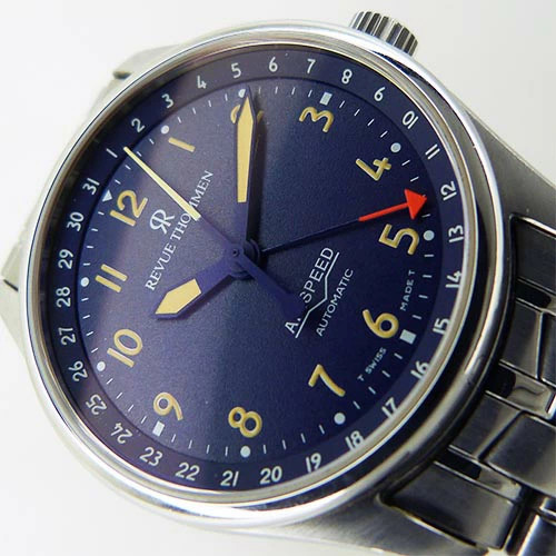 [B1R] Revue Thommen 6110004 Airspeed Automatic Blue Watch [s8m]