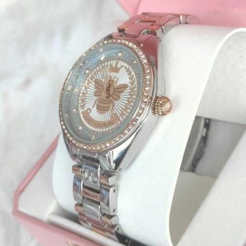 Juicy Couture Women’s Watch Pave Set Jubilee Bracelet Sparkling Quartz Watch Wor