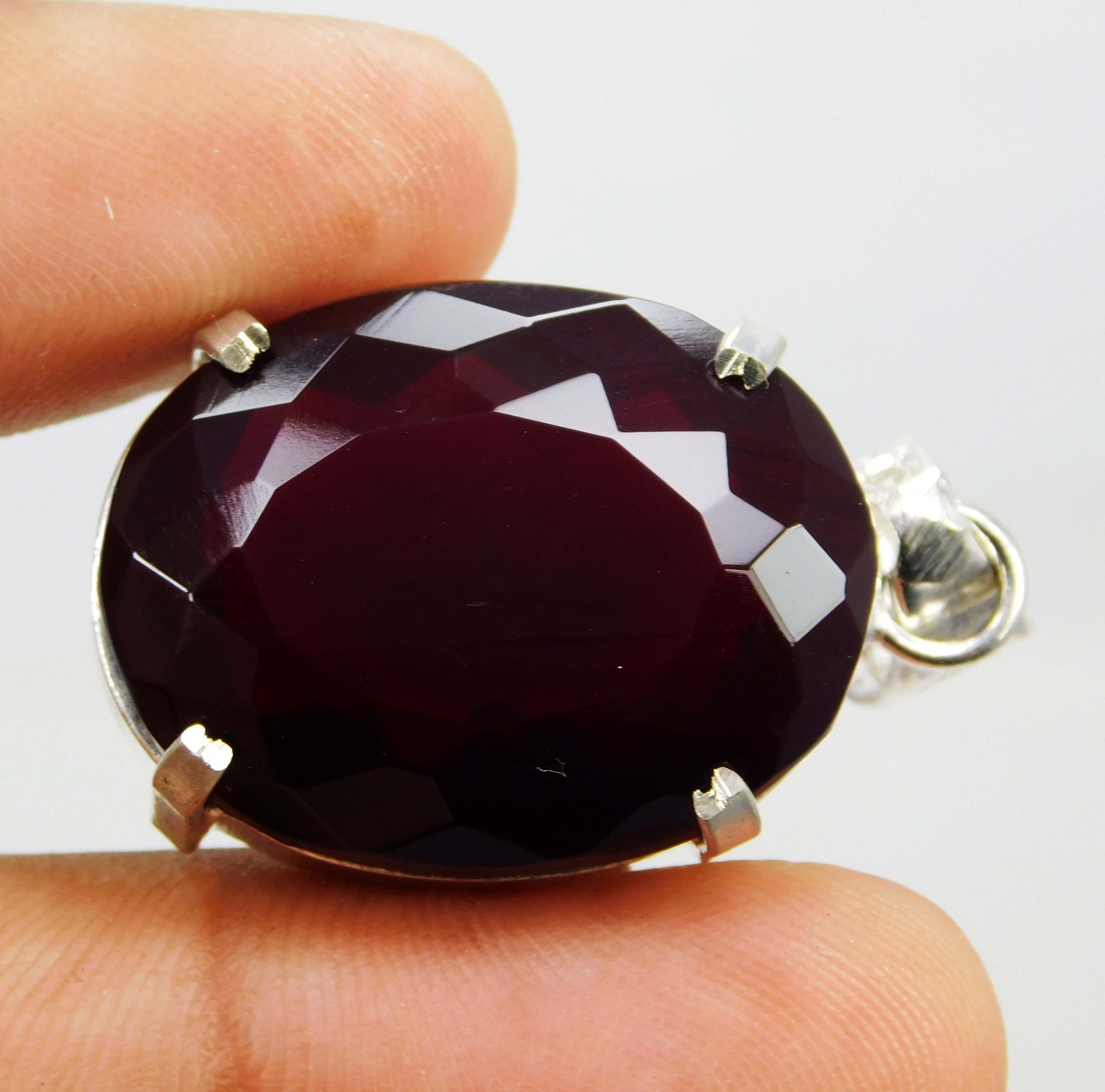 Natural 54.90 Ct Red Topaz Pendant Gems Oval Cut Certified Brazil Rare