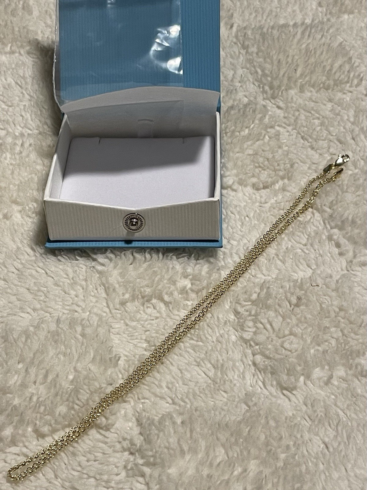 Womens Gold 14k Yellow Gold Bismark Link 2.4mm Necklace 16 Inches new with box