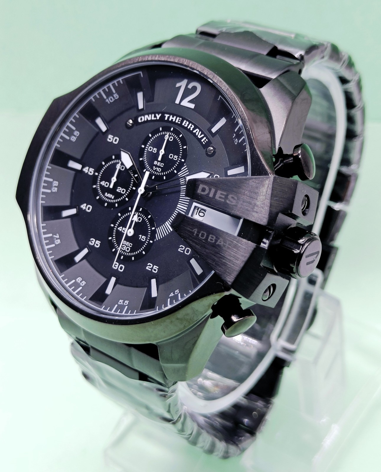 Amazing Diesel 10 Bar “ONLY THE BRAVE” Chronograph Quartz Men’s Wrist Watch