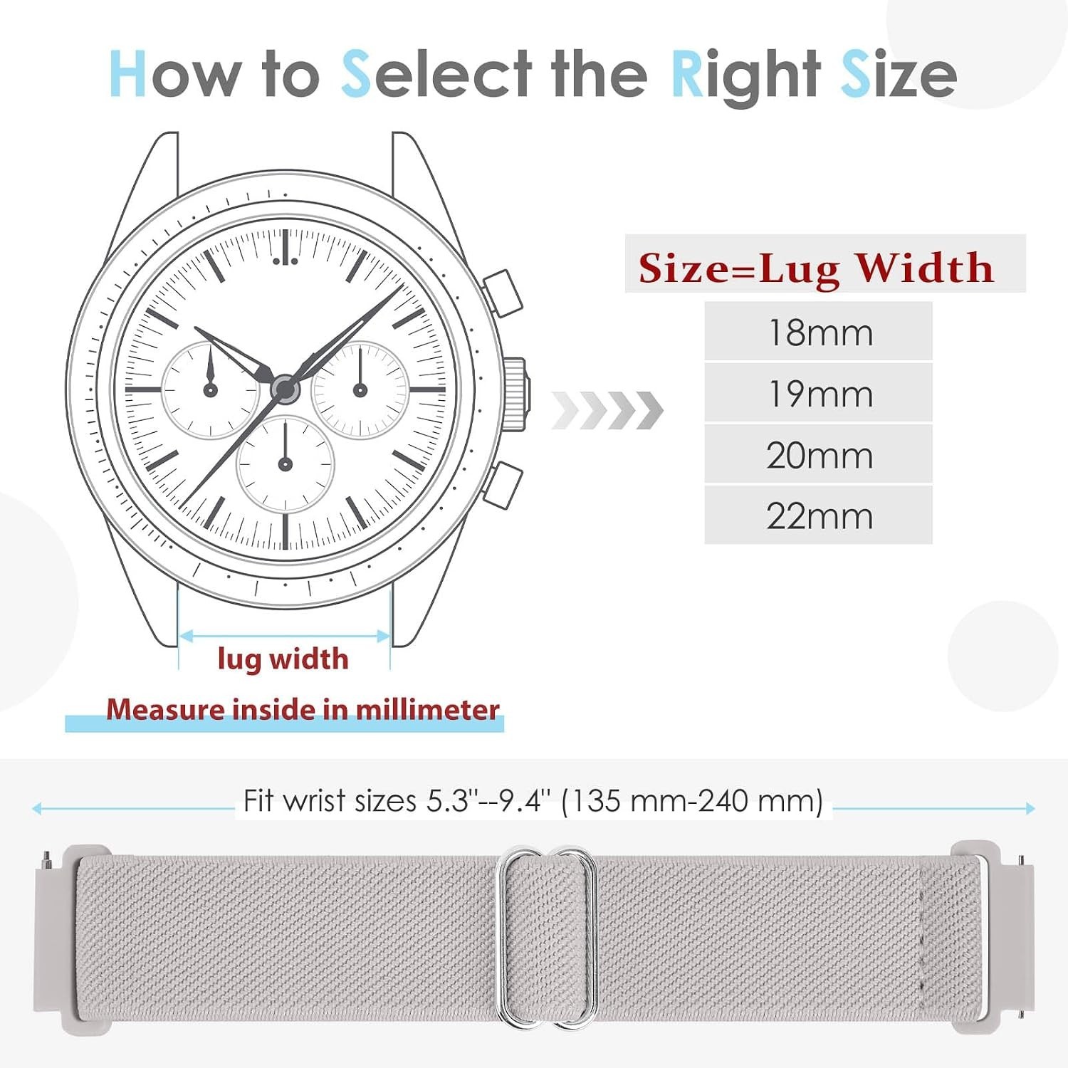 Comfortable Nylon Quick Release Watch Straps for All Wrist Sizes – 18mm to 22mm