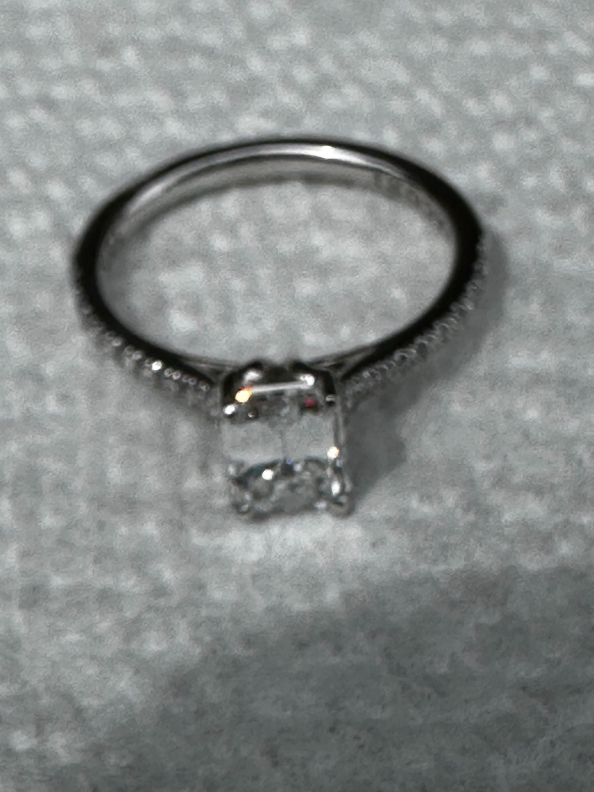 Tacori 1.01ct D VS2 Emerald Cut Diamond Engagement Ring GIA 18K Wht. Gold Sz 6.5