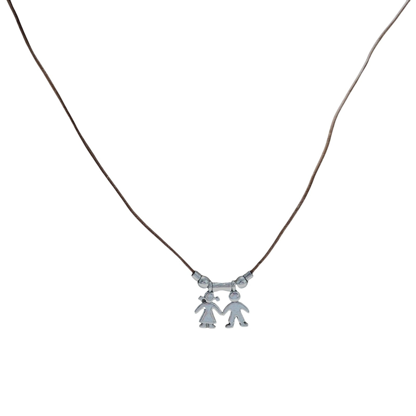 Two Children Pendant Necklace Boy Girl Charms Mothers Day Gift Fashion Jewelry