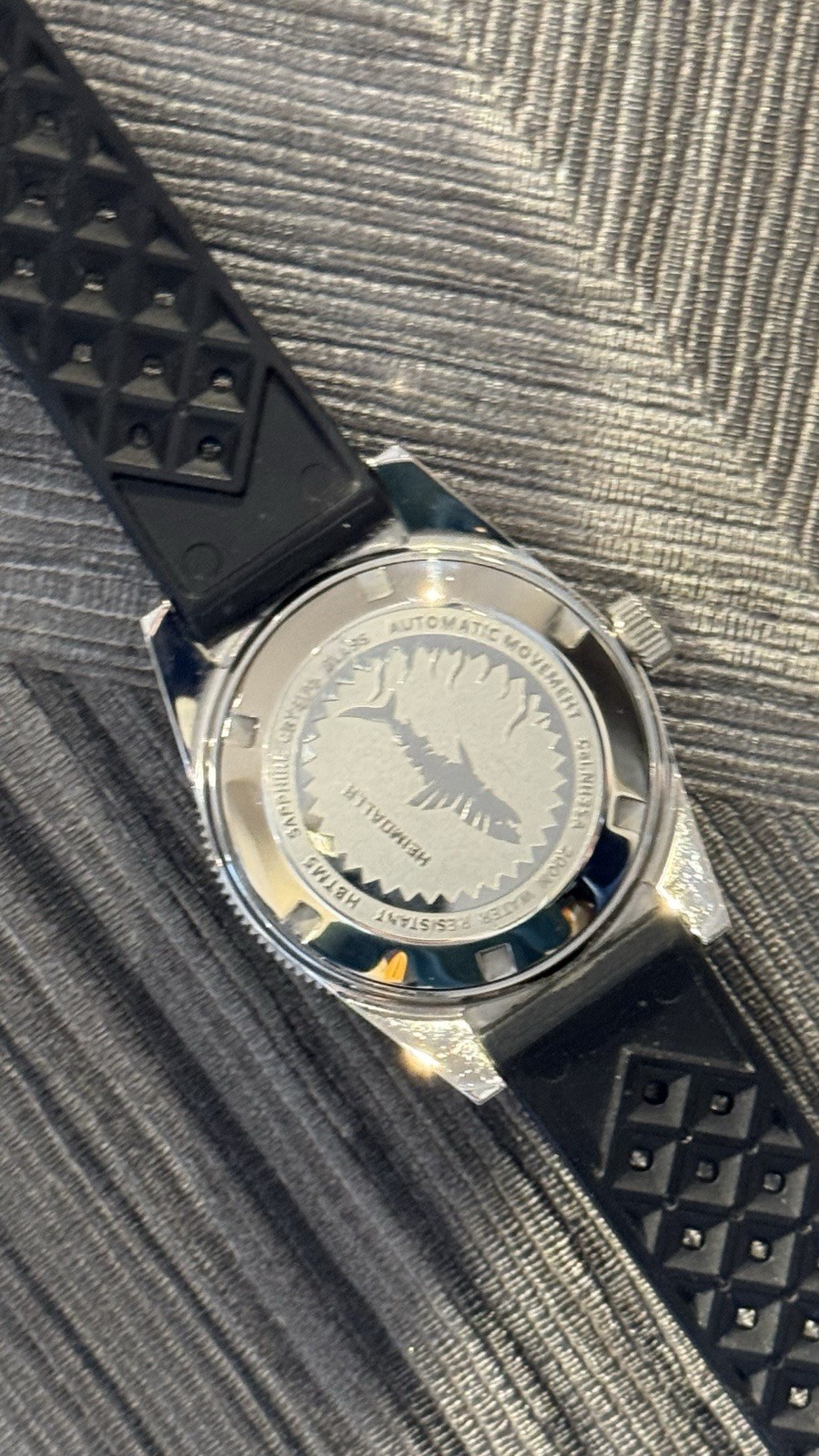 Heimdallr HBTM5. Watch used in excellent condition. “Shark” Strap