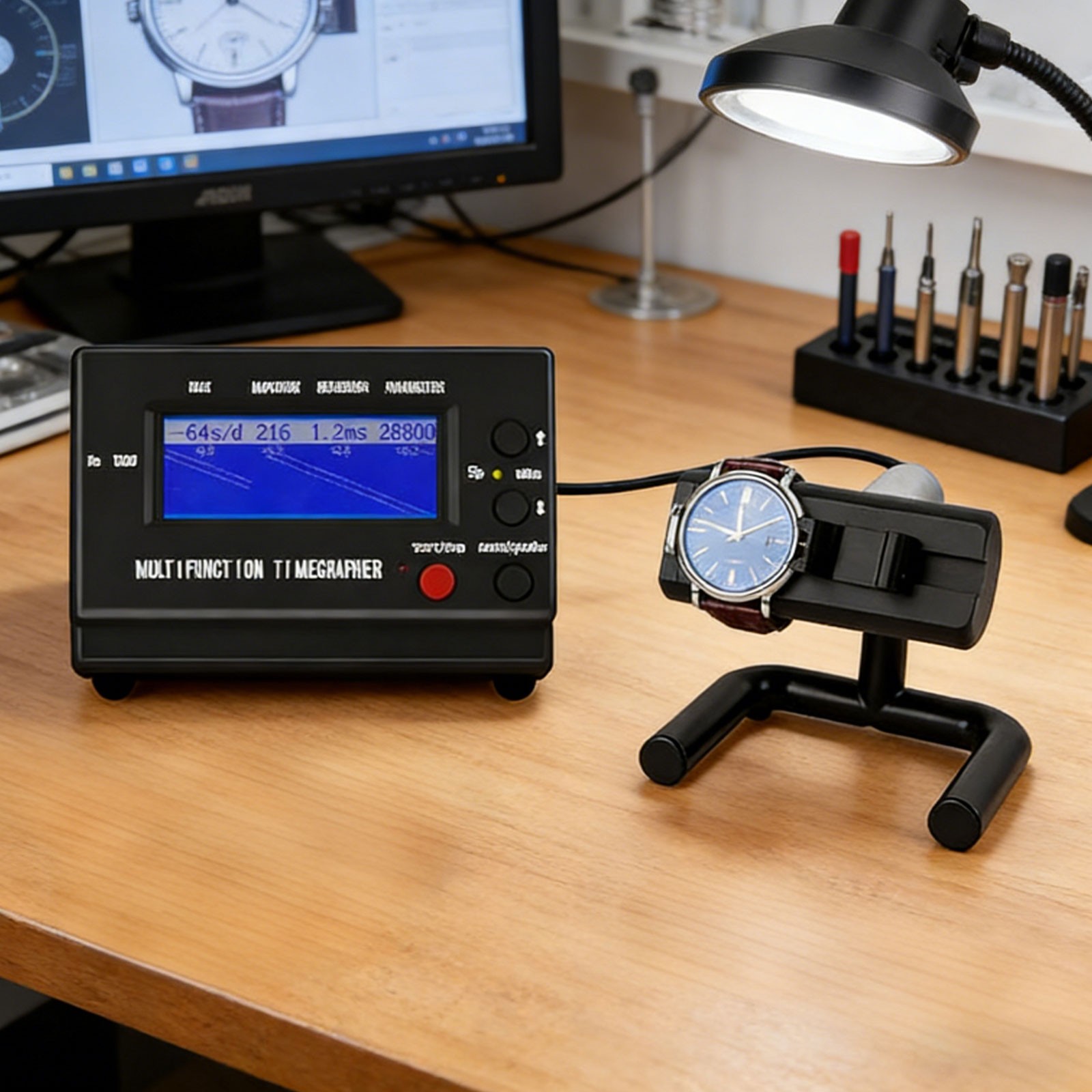 No.1000 Timing Timegrapher Accuracy Mechanical Watch Tester Calibrator aBNCrpR