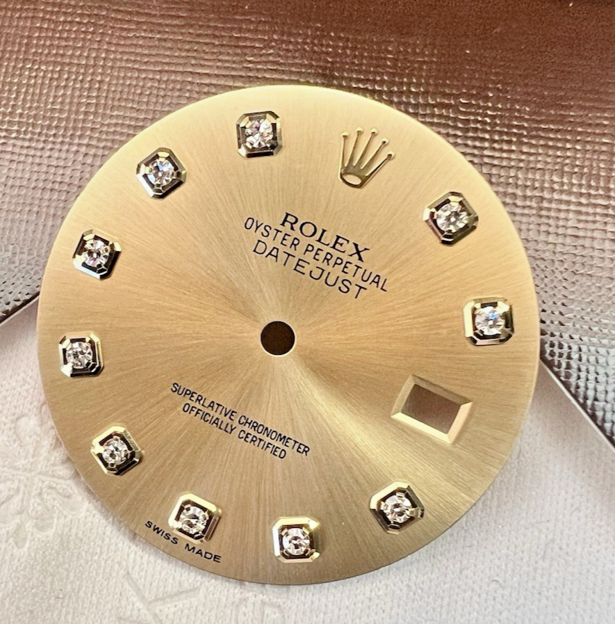 ROLEX DIAL FACTORY DIAMONDS 36MM DATEJUST CHAMPAGNE SUNBURST 126233 BRAND NEW SM