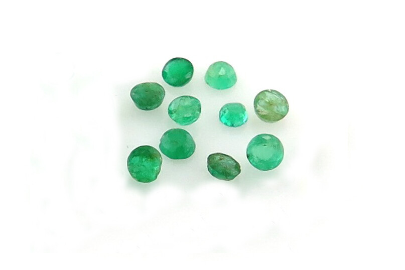 Emerald Round Fac Brazilian – 1mm to 3mm – Approx 10 Pk – LT7