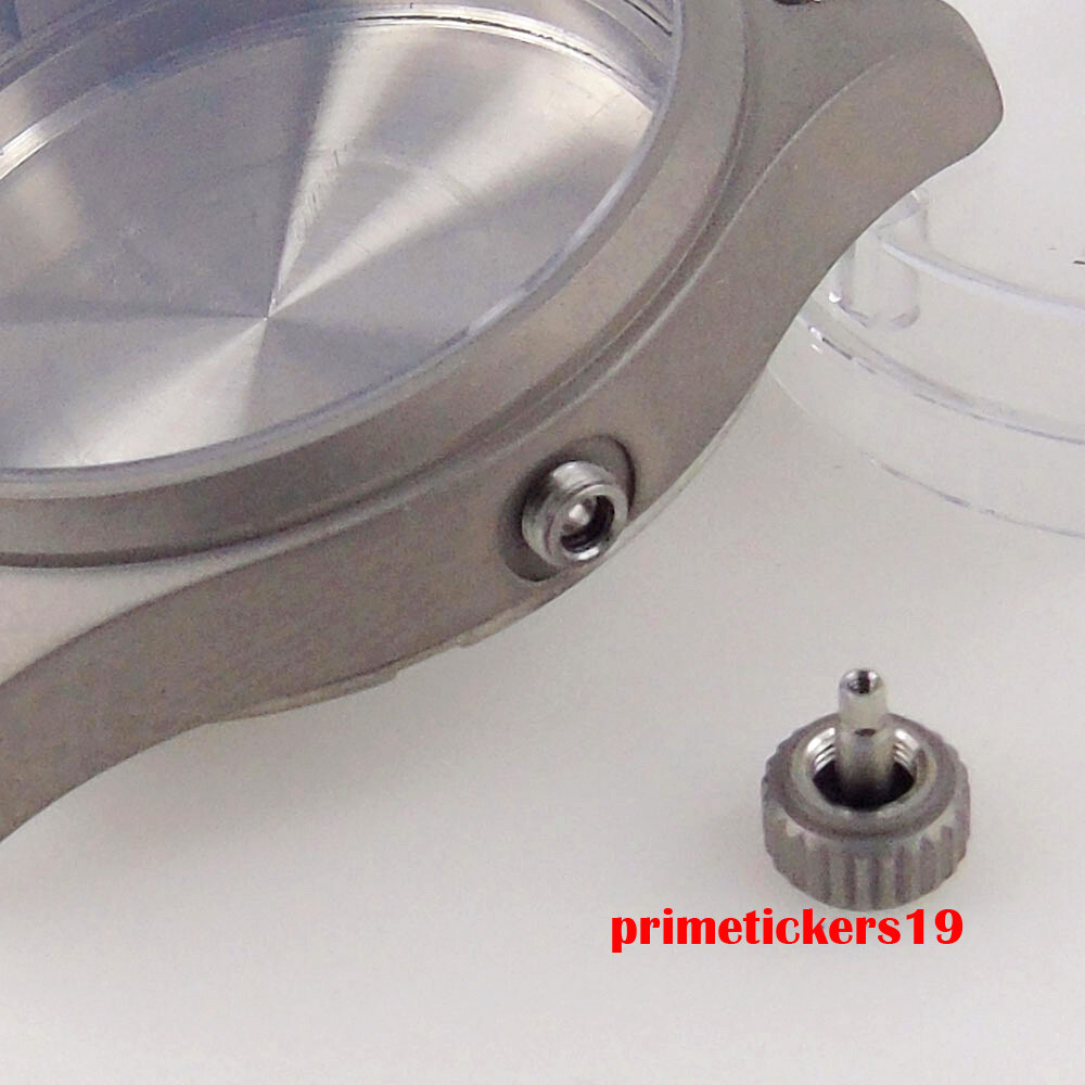 39mm Pilot Titanium Dive Watch Case+Dial Hands Set Mod Parts Fit NH35 NH36 NH38