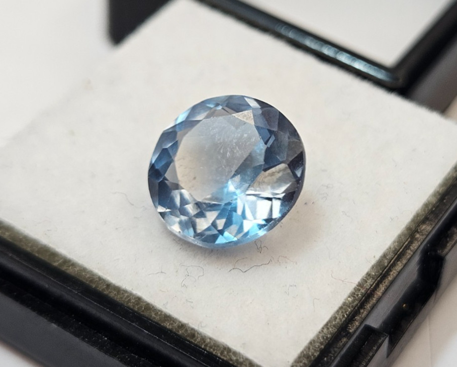 Blue Round Cut Aquamarine 5 Ct Loose Gemstone For Ring Making