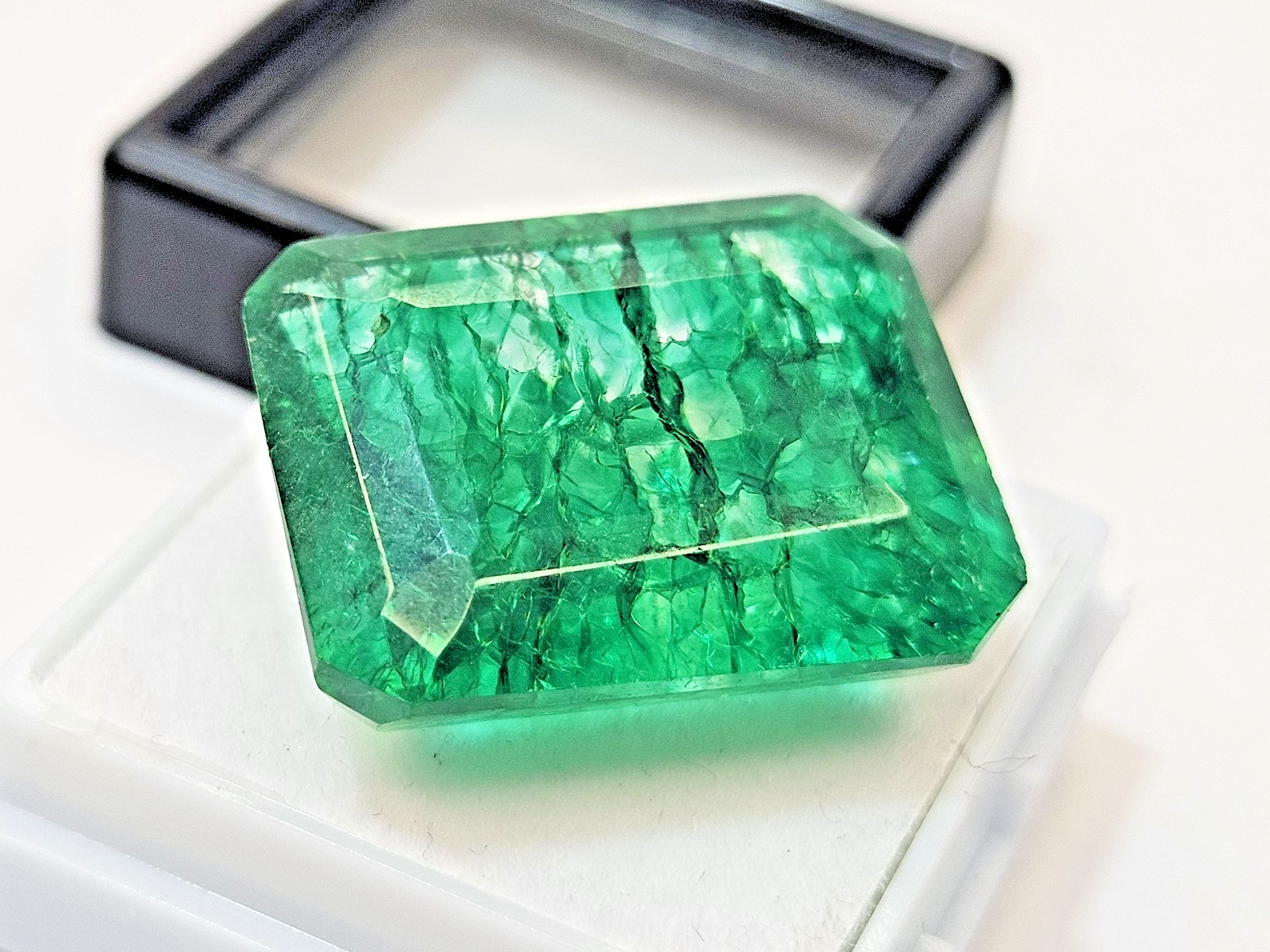 Colombian Emerald 28+ Ct Emerald Cut Green CERTIFIED Loose Gemstone