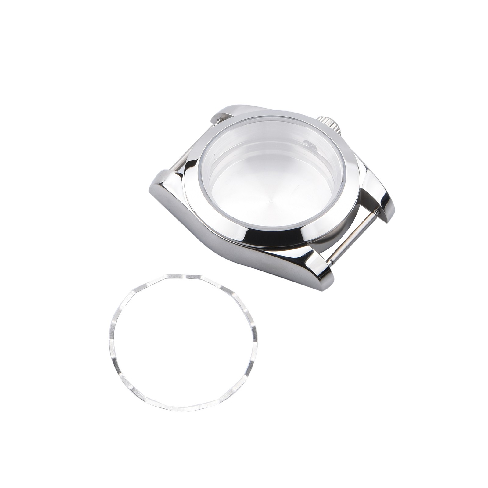 39mm 5ATM Life Waterproof Sapphire Glass Steel Watch Case For Seiko NH35 NH36