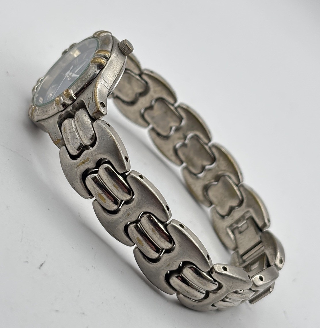 Fossil ES-8950 Silver Tone Metal Band, Blue Dial #9.13