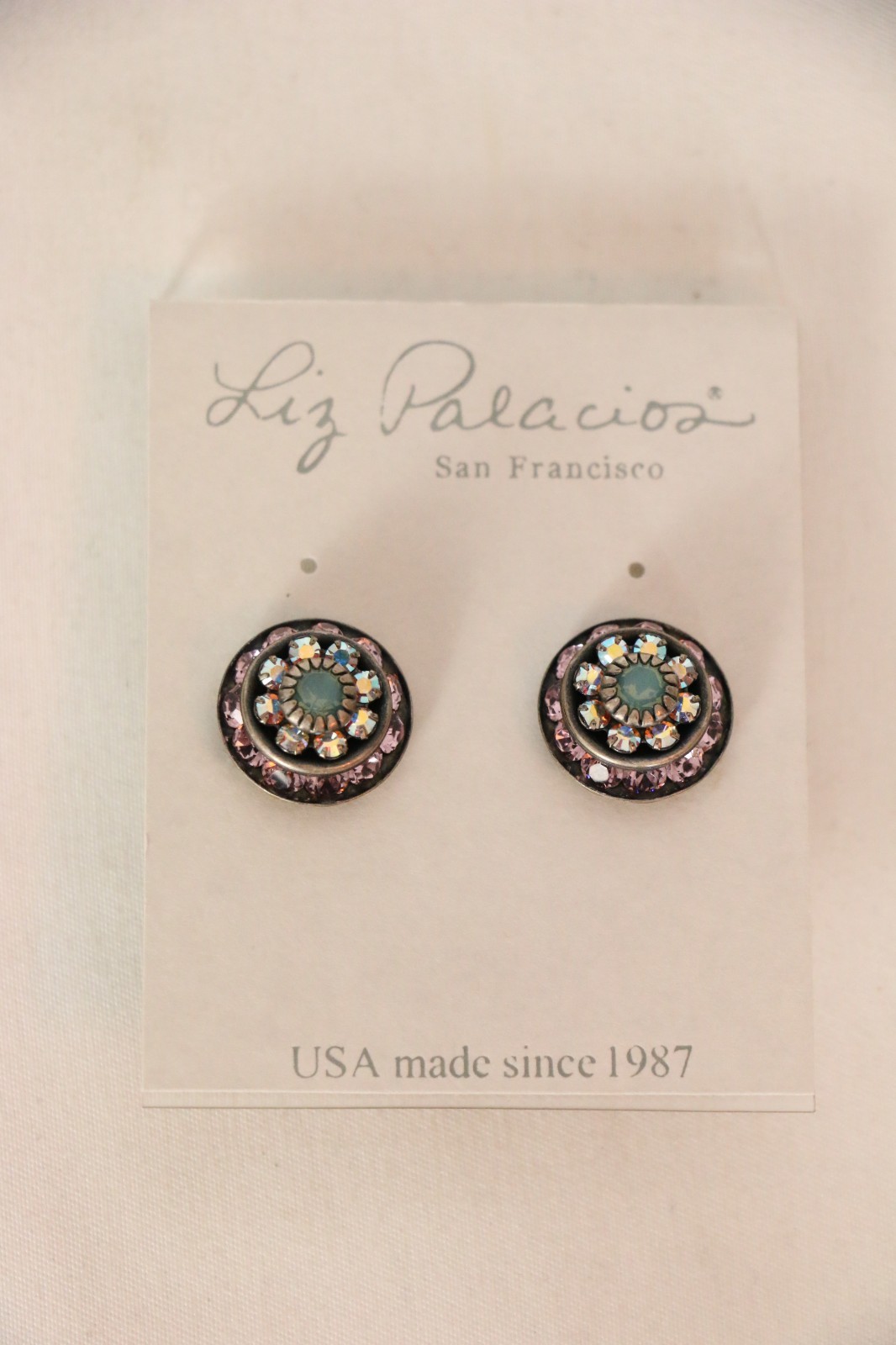 Liz Palacios Made with Swarovski Elements Earrings Made in USA Fashion Jewelry