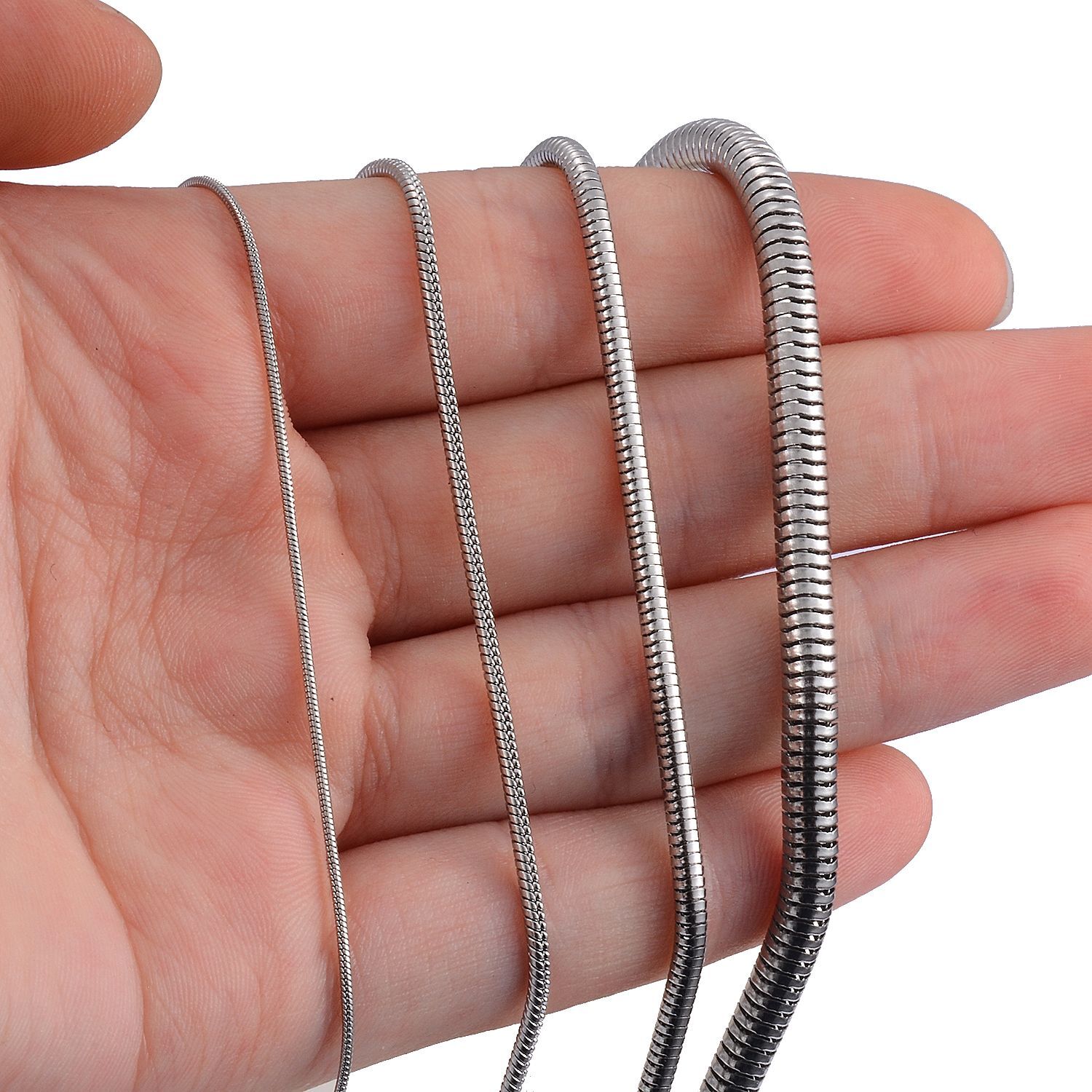 Snake Chains Necklace – Stainless Steel Chain Necklaces Women Fashion Jewelry