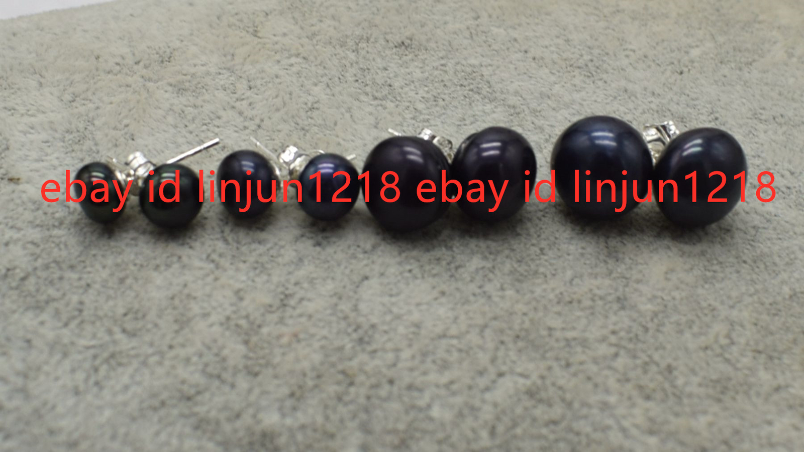 Wholesale Natural Black White Pink Pearl 925 Sterling Silver Stud Earrings