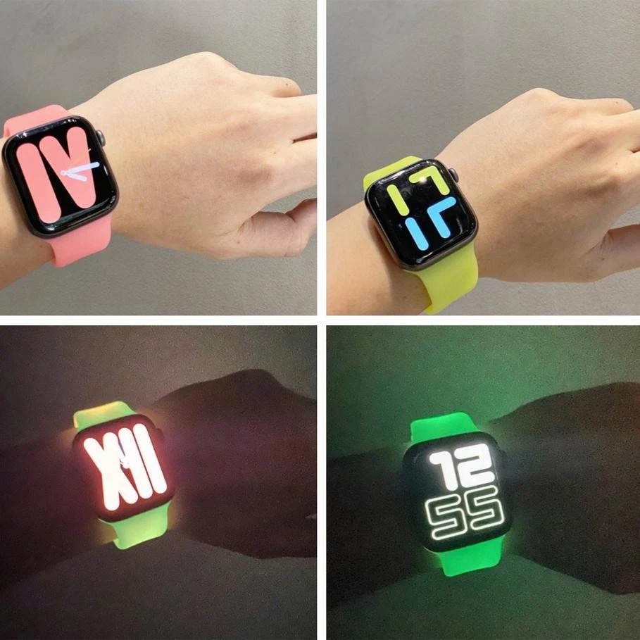 Night Glow Silicone Band Luminous for Apple Watch Strap Iwatch Light in the Dark