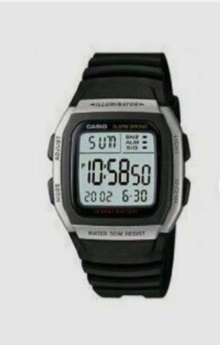 CASIO W-96H-1BV Original BLACK Rubber Watch BAND Strap W-96-2AVH