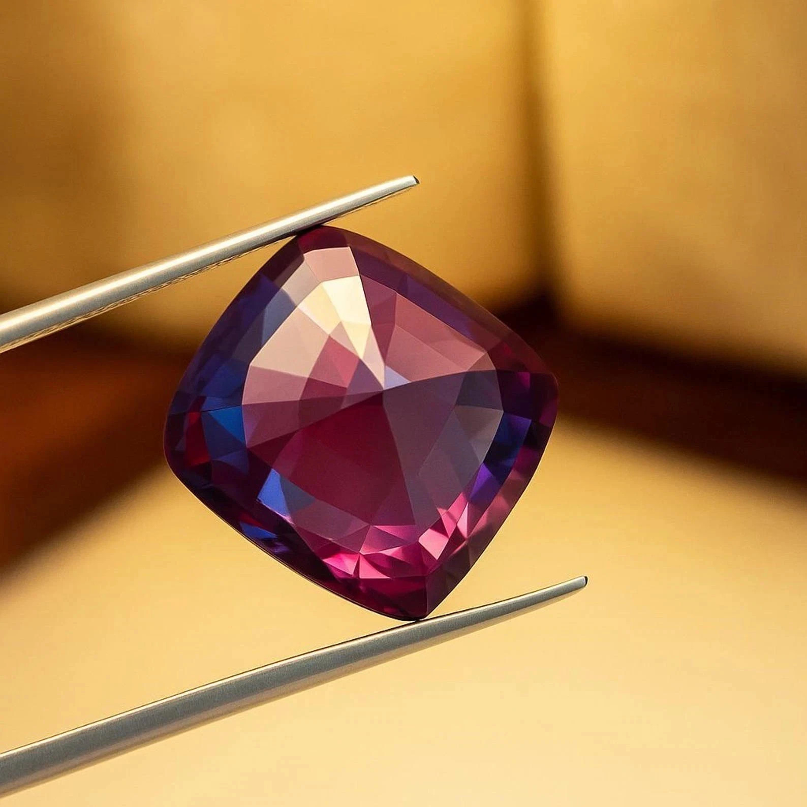 9.55 Ct+ Natural AA+ Alexandrite Color Change Cushion Cut Loose Gemstone
