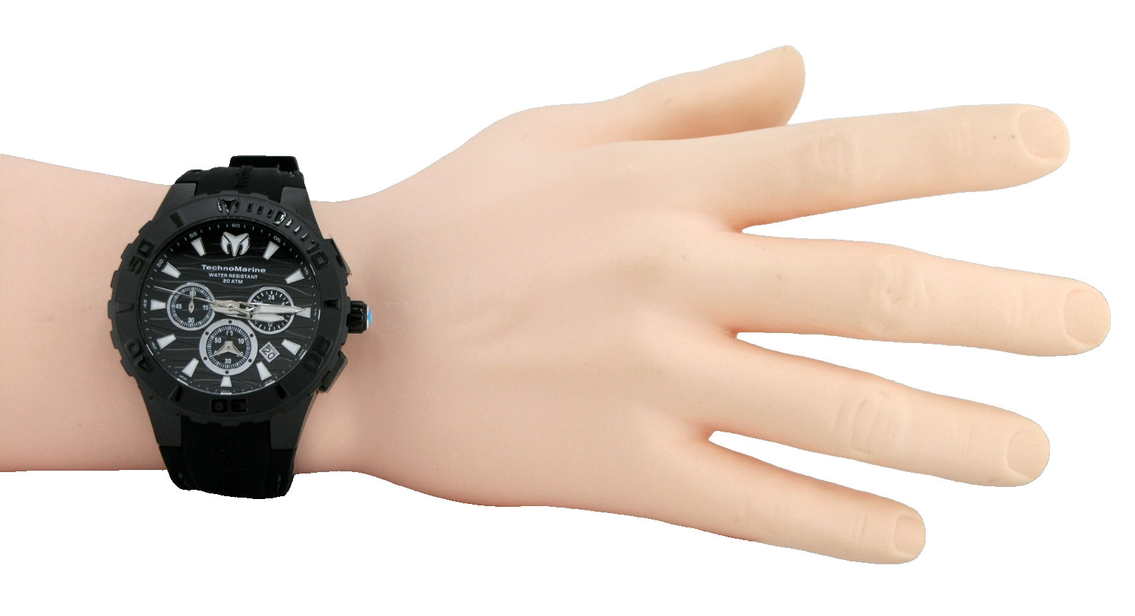 NEW TECHNOMARINE TM-115081 CRUISE MEDUSA BLACK CHRONOGRAPH WATCH 44MM 200M