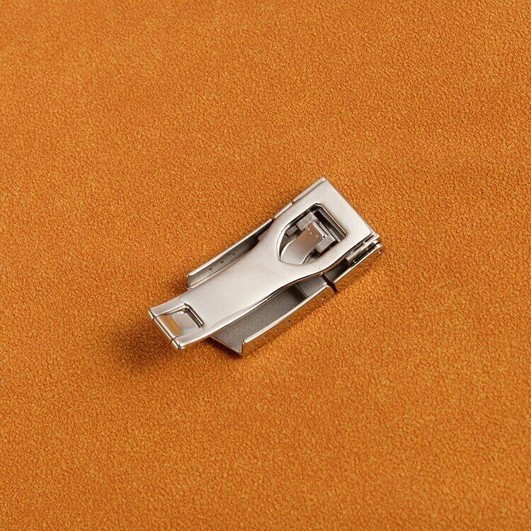 18mm Stainless Steel Flip Lock Folding Buckle Clasp For Tudor Watch Strap Silver