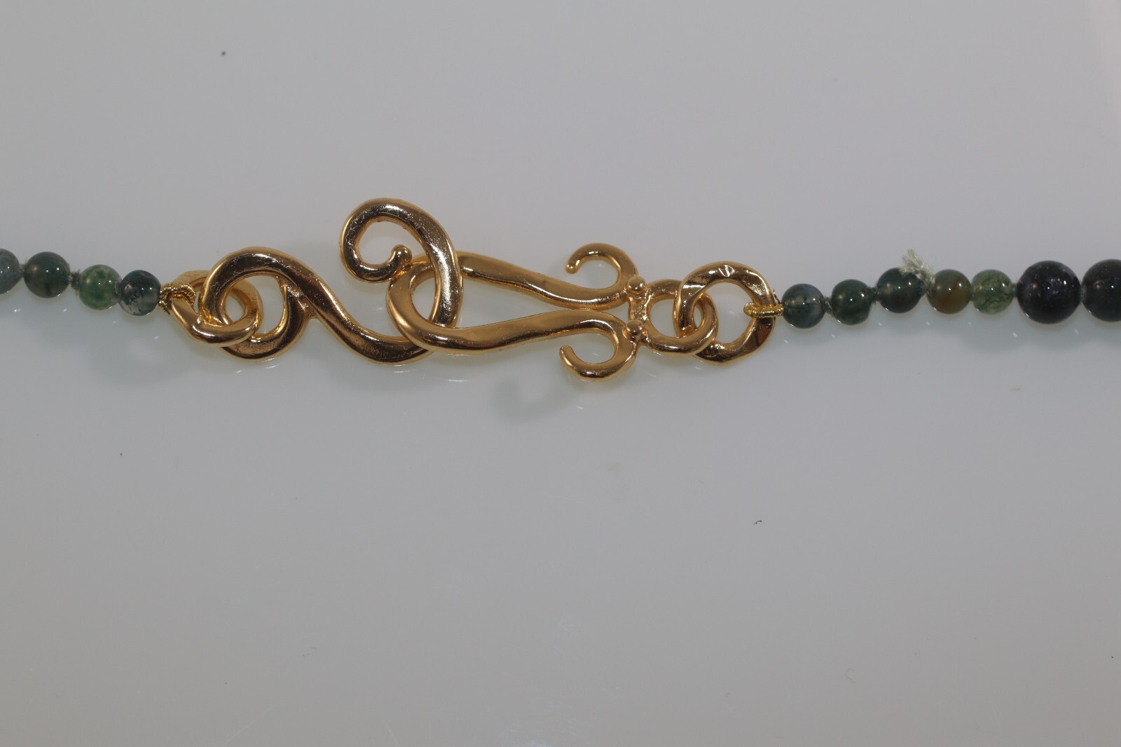 Stephanie Kantis Designer 24K Gold Plate green stone necklace