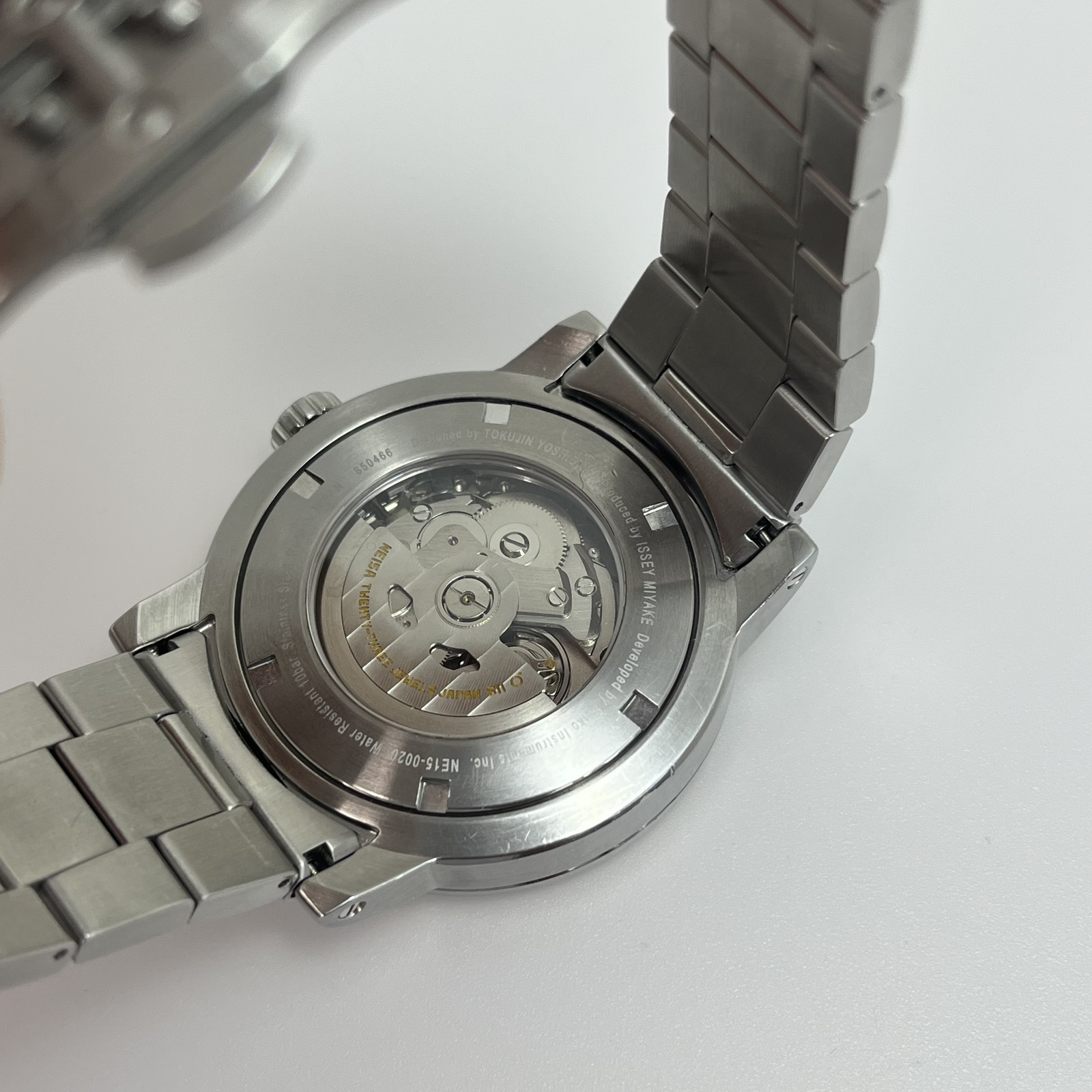 Rare Seiko ISSEY MIYAKE TO Automatic Watch Tokujin Yoshioka Silver SS Japan#B879