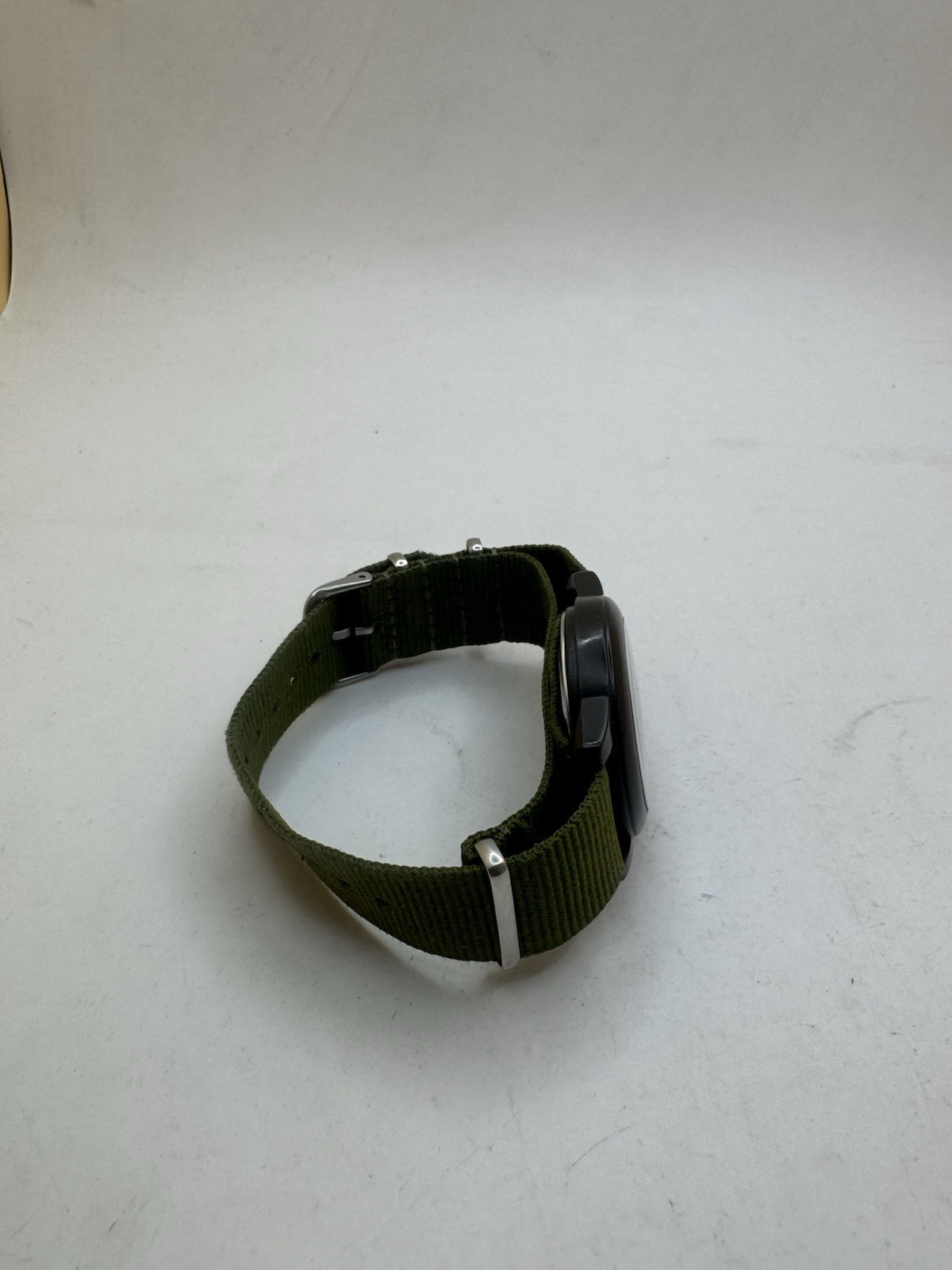 Rosso Bianco Quartz Watch Black Dial Black Case Green NATO Strap Men’s