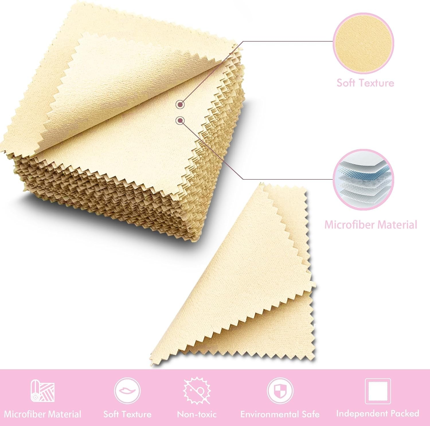 120 PCS Jewelry Cleaning Cloth Jewelry Polishing Cloths Individually Wrapped …