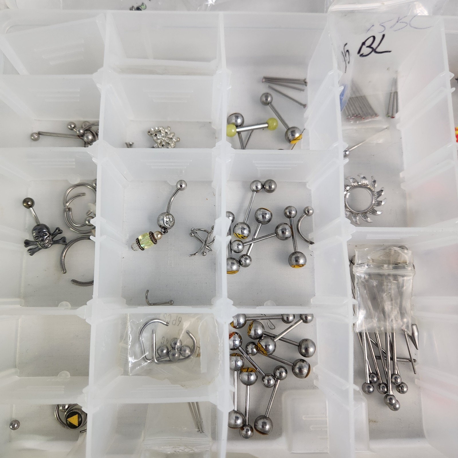Vintage Body Jewelry Piercing HUGE Lot – Ear, Nose, Nipple, Lip Etc….