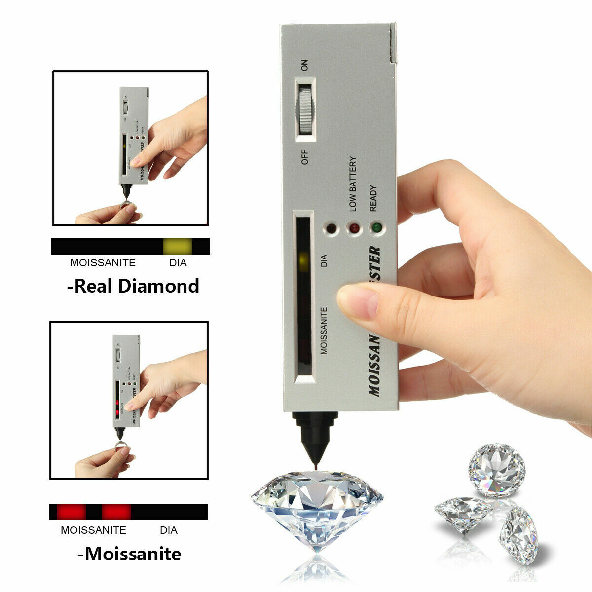 Diamond Moissanite Tester Selector LED Indicator Jewelry Gemstone Jewelry Tool