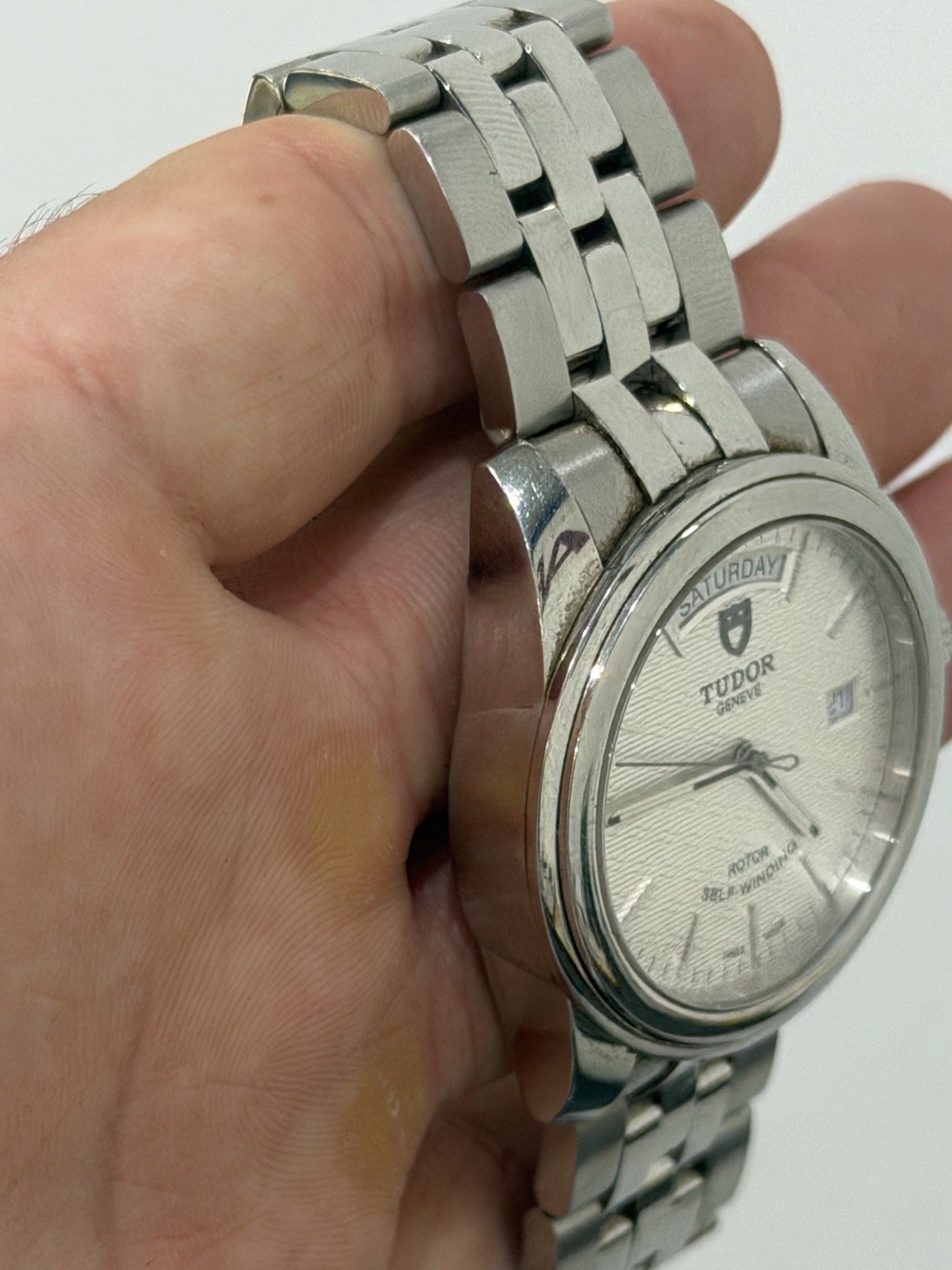 2019 Tudor Glamour Date-Day 56000 Watch Steel Silver Texture Dial Automatic 39mm