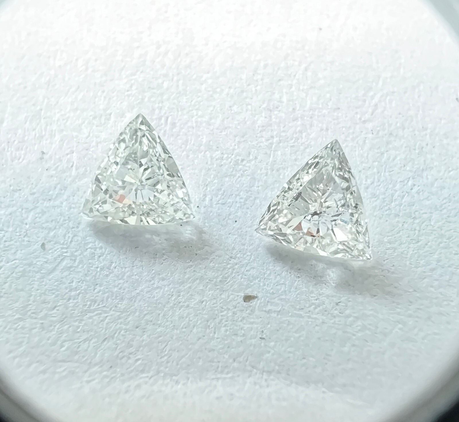 Trillion Diamonds 0.36 Ct F SI1 Triangles Side stones Loose Pair Natural Jewelry