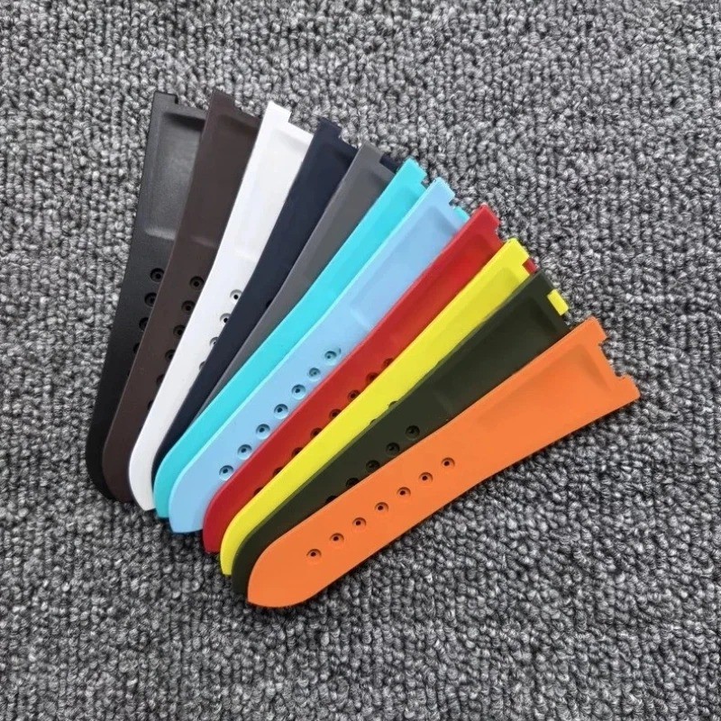 25mm Short FKM Rubber Strap Band Fits Patek Philippe Nautilus Series Watches