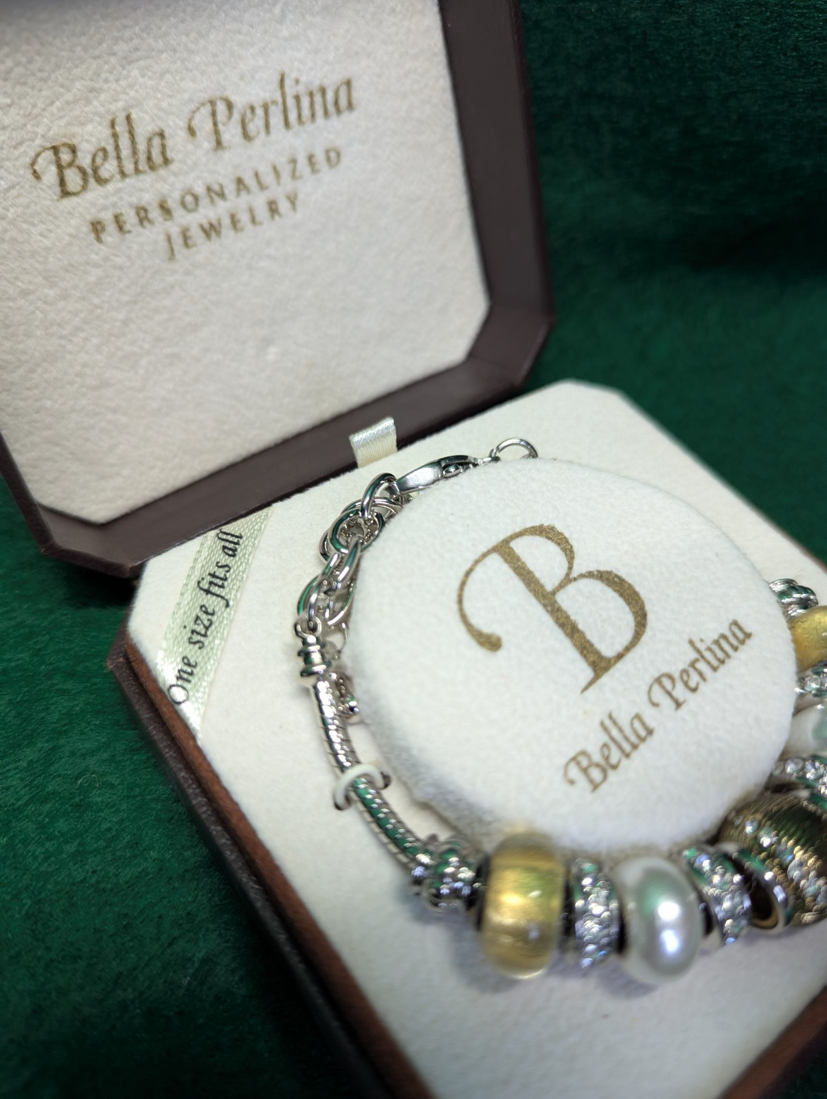 Bracelet. Bella Perlina Charm Bracelet. Never Removed From Box.