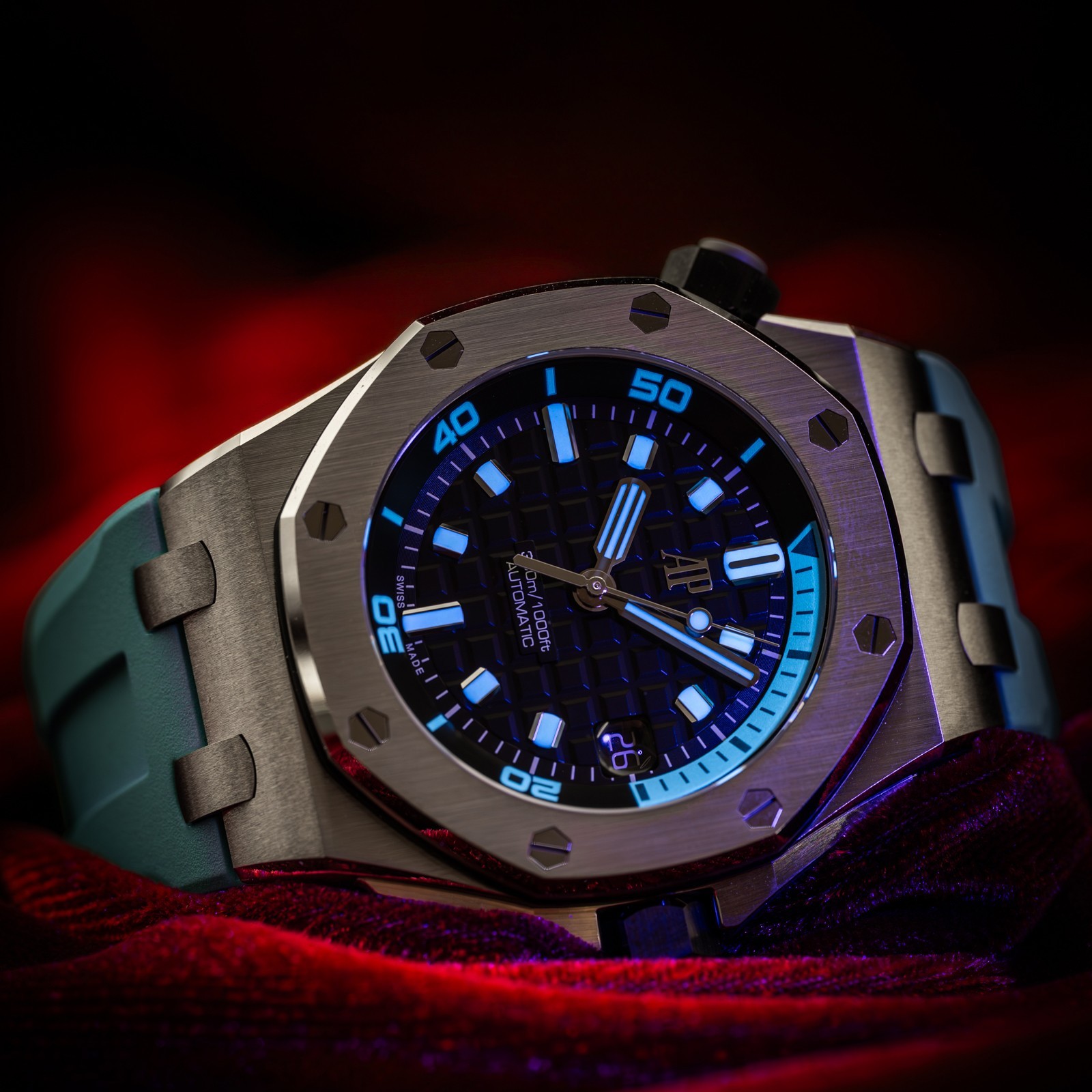 Audemars Piguet Royal Oak Offshore Diver Turquoise 42mm 15720ST.OO.A355CA.01