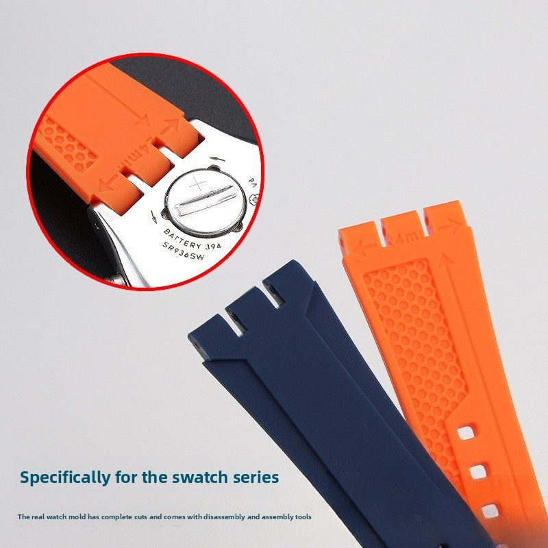 For Swatch YVS423 420 406 YGS YAS Waterproof Quality Silicone Watch Strap19 21mm