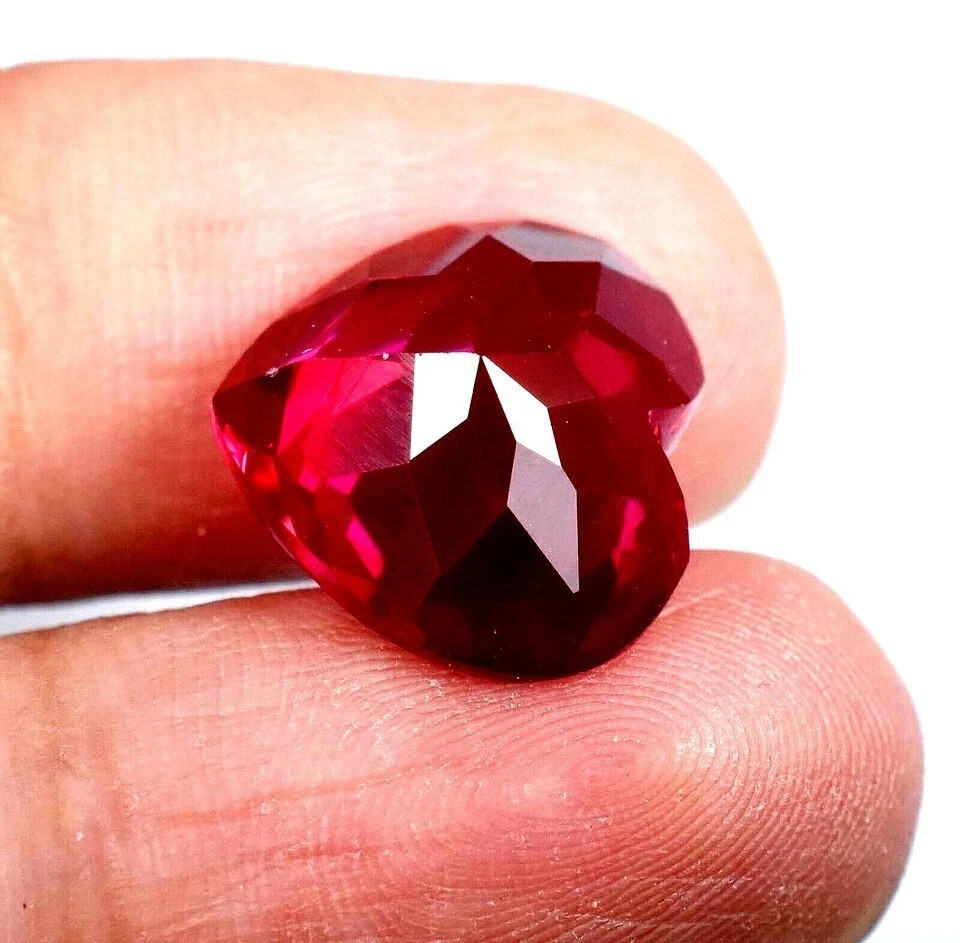 10.00 Ct+ Certified Natural BURMA Pigeon Blood Red Ruby Heart Cut Loose Gemstone