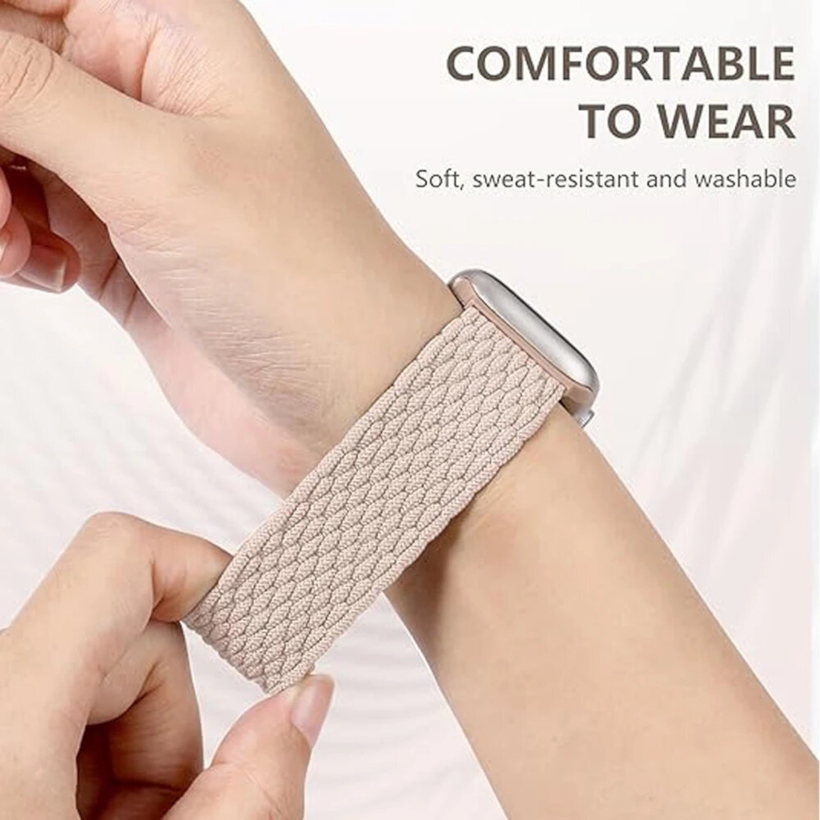Braided Solo Loop Watch Band For Apple iWatch 38mm 40mm 41mm 42mm 44mm 45mm 49mm