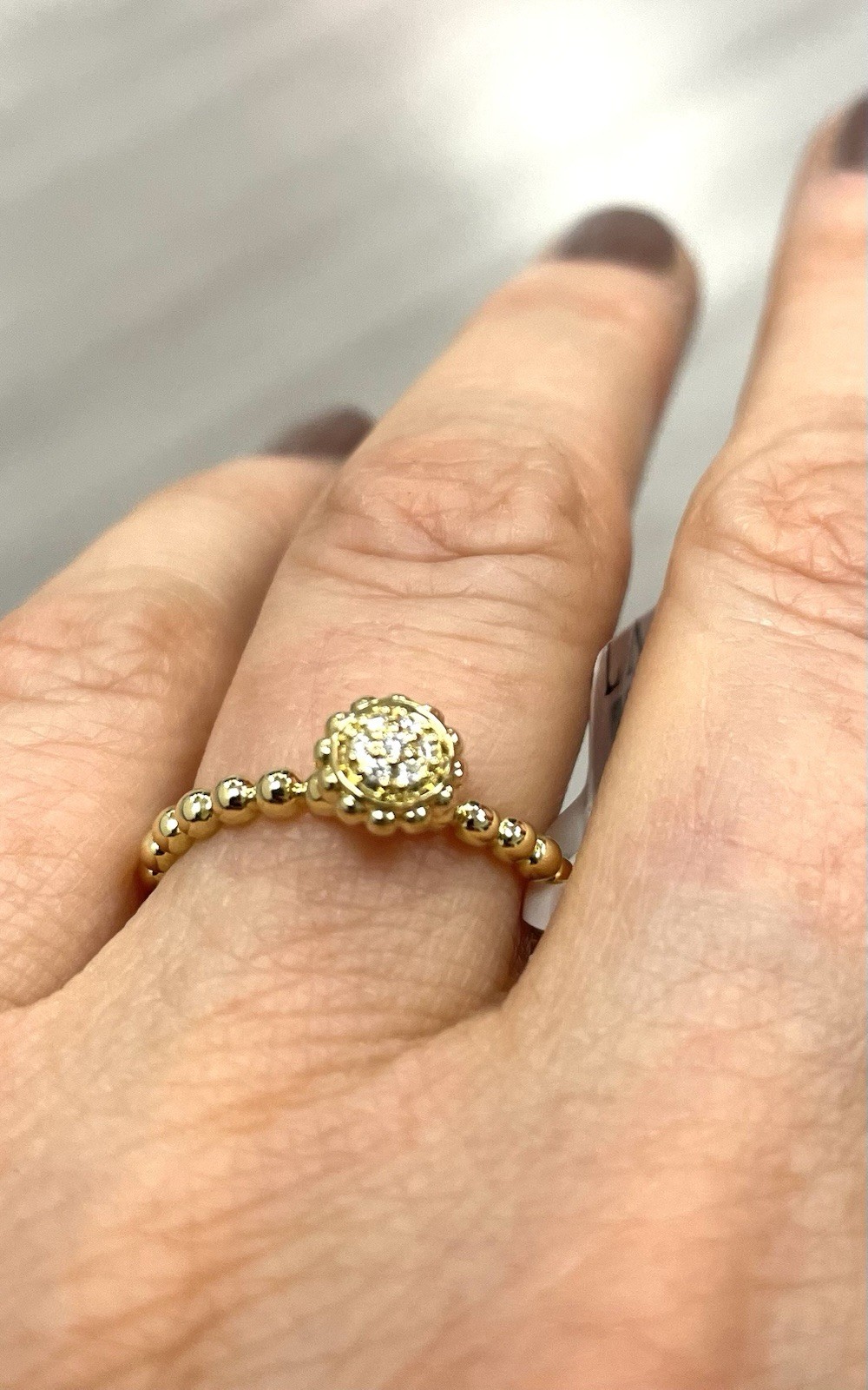 Lagos Diamonds Caviar 18K Gold Circle Ring $1450 New 6