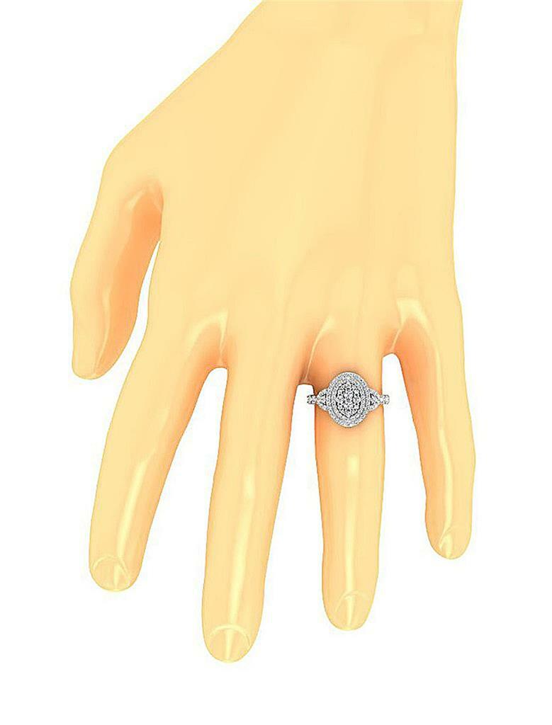 14K Gold I1 G 1.50 Ct Right Hand Round Ring Natural Diamond 14.80 MM Prong Set
