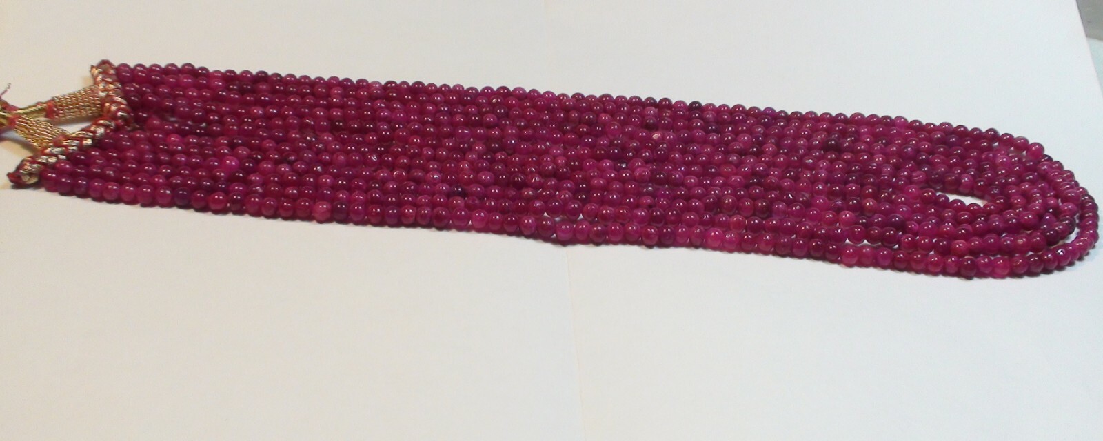 BIG! 367.10 ct NATURAL ROYAL FIRE PINK RED RUBY SILK CORD NECKLACE 16,7/8”,19.5